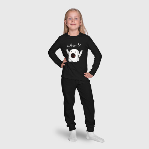 Детская пижама с лонгсливом хлопок Ничоси азиат, цвет черный - фото 7