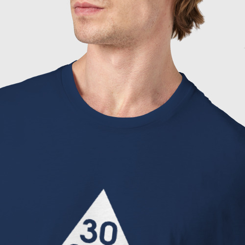 Мужская футболка хлопок 30 seconds to mars, цвет темно-синий - фото 6