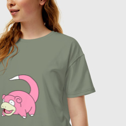 Женская футболка хлопок Oversize Cлоупок - фото 2