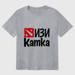 Женская футболка хлопок Oversize Изи катка