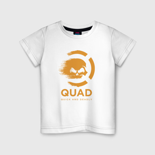 Детская футболка хлопок QuaD - Quick and Deadly, цвет белый