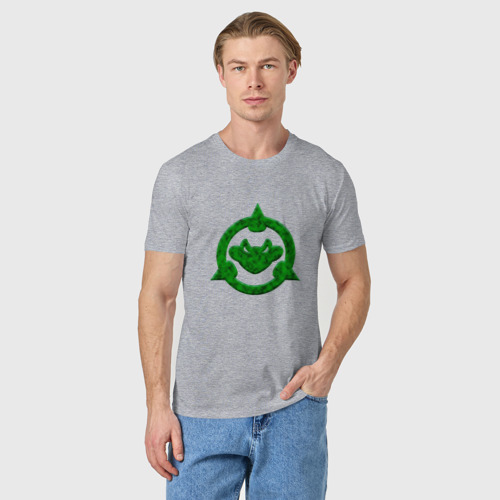 Мужская футболка хлопок Battletoads logo, цвет меланж - фото 3