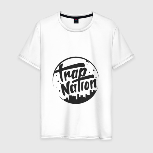 Мужская футболка хлопок TRAP NATION, цвет белый