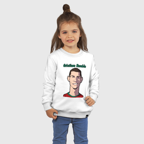 Детский свитшот хлопок Cristiano Ronaldo, цвет белый - фото 3