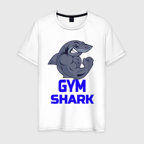 Мужская футболка хлопок GymShark, цвет белый