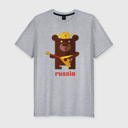 Мужская футболка хлопок Slim Russia