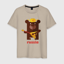 Russia – Мужская футболка хлопок с принтом купить со скидкой в -20%