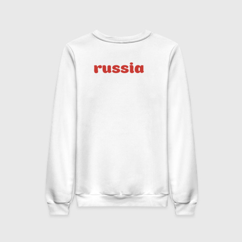 Женский свитшот хлопок Russia, цвет белый - фото 2