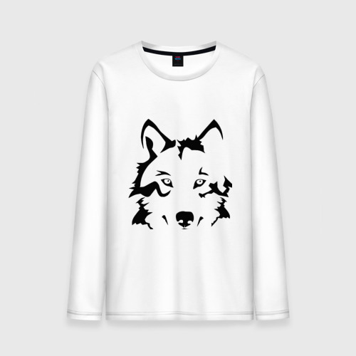 Мужской лонгслив хлопок MinimalisticWolf, цвет белый