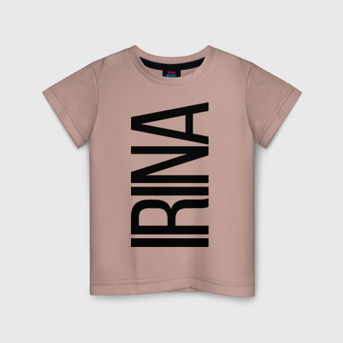Детская футболка хлопок Ирина, цвет пыльно-розовый