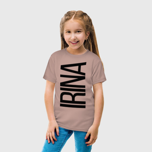 Детская футболка хлопок Ирина, цвет пыльно-розовый - фото 5