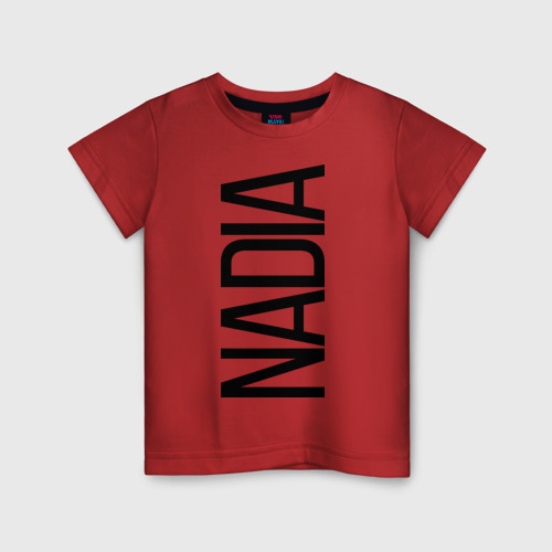 Детская футболка хлопок Надя, цвет красный
