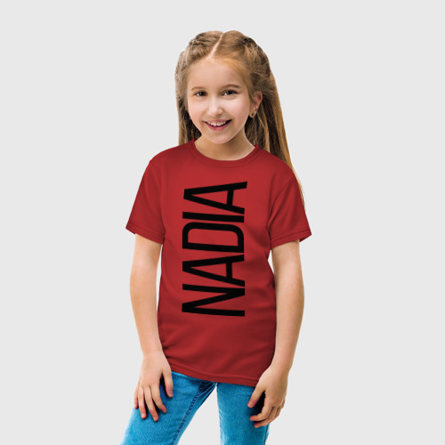 Детская футболка хлопок Надя, цвет красный - фото 5