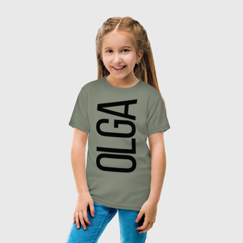 Детская футболка хлопок Ольга, цвет авокадо - фото 5