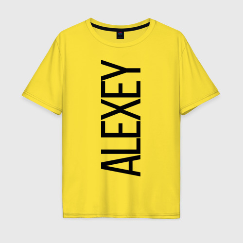 Мужская футболка хлопок Oversize Алексей, цвет желтый