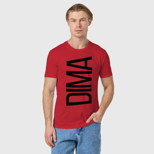 Мужская футболка хлопок Дима, цвет красный - фото 3