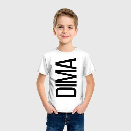 Детская футболка хлопок Дима, цвет белый - фото 3