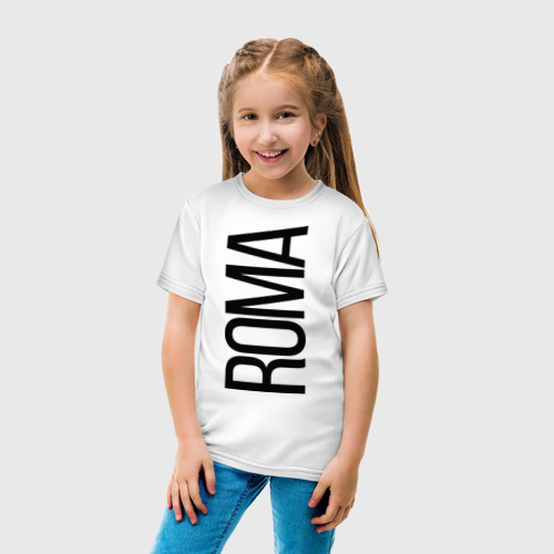 Детская футболка хлопок Рома, цвет белый - фото 5