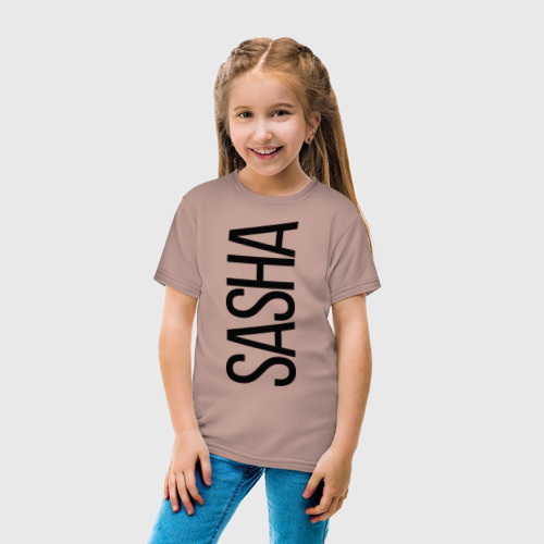 Детская футболка хлопок Саша, цвет пыльно-розовый - фото 5