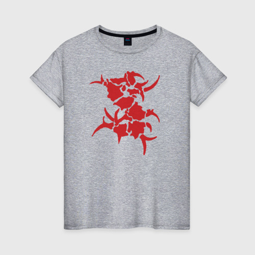 Женская футболка хлопок Sepultura, цвет меланж