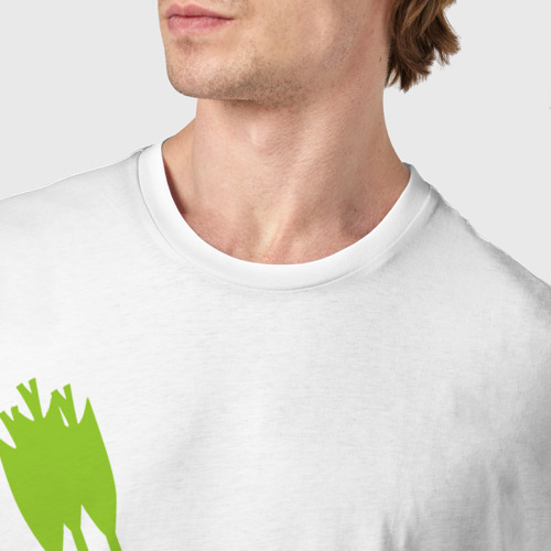 Мужская футболка хлопок Зеленая Стрела, цвет белый - фото 6