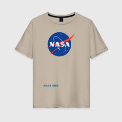 Женская футболка хлопок Oversize NASA