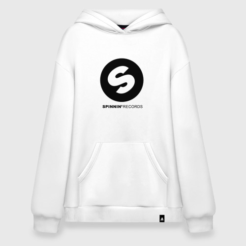 Худи SuperOversize хлопок Spinnin records, цвет белый