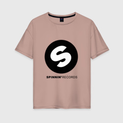 Женская футболка хлопок Oversize Spinnin records