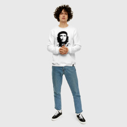 Свитшот с принтом Эрнесто Че Гевара для мужчины, вид на модели спереди №3. Цвет основы: белый