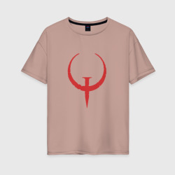 Женская футболка хлопок Oversize Quake