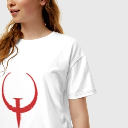 Женская футболка хлопок Oversize Quake - фото 2