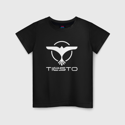 Детская футболка хлопок Tiesto, цвет черный