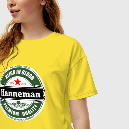 Женская футболка хлопок Oversize Hanneman, цвет желтый - фото 3