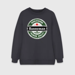 Женский свитшот oversize без начеса хлопок Hanneman