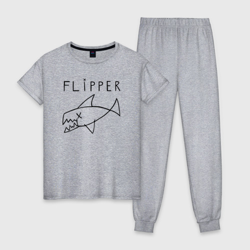 Женская пижама хлопок Flipper, цвет меланж
