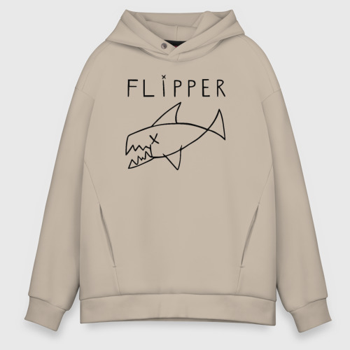 Мужское худи Oversize хлопок Flipper, цвет миндальный