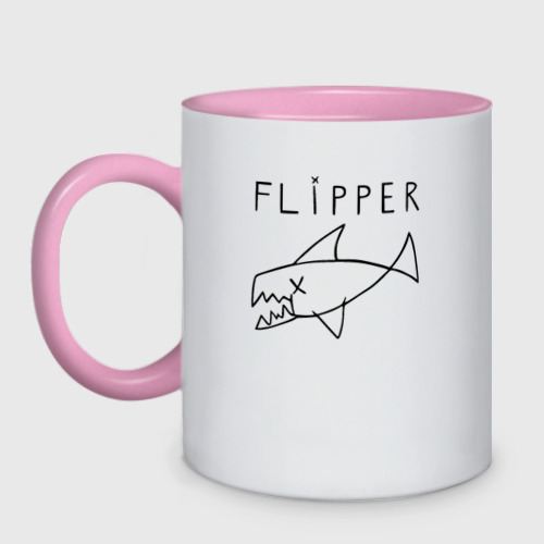 Кружка двухцветная Flipper, цвет белый + розовый