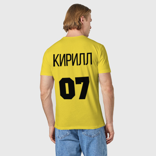 Мужская футболка хлопок Кирилл, цвет желтый - фото 4
