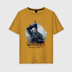 Женская футболка хлопок Oversize The Witcher 3