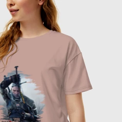 Женская футболка хлопок Oversize The Witcher 3 - фото 2