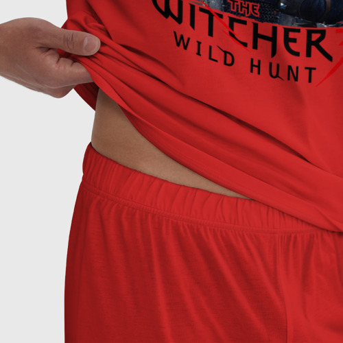 Мужская пижама хлопок The Witcher 3, цвет красный - фото 6