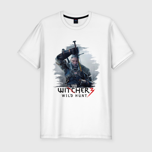 Мужская футболка хлопок Slim The Witcher 3, цвет белый