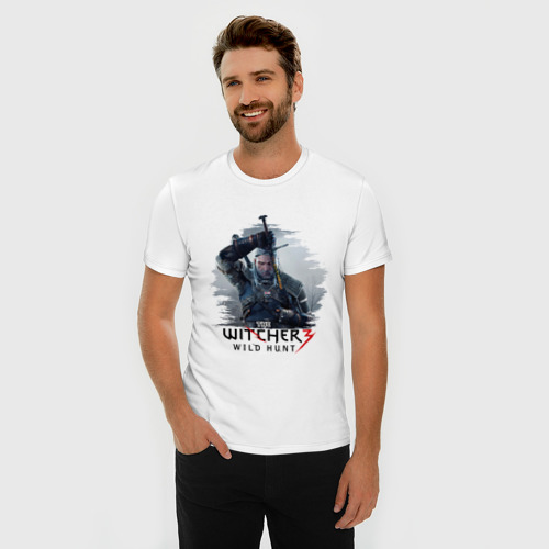 Мужская футболка хлопок Slim The Witcher 3, цвет белый - фото 3