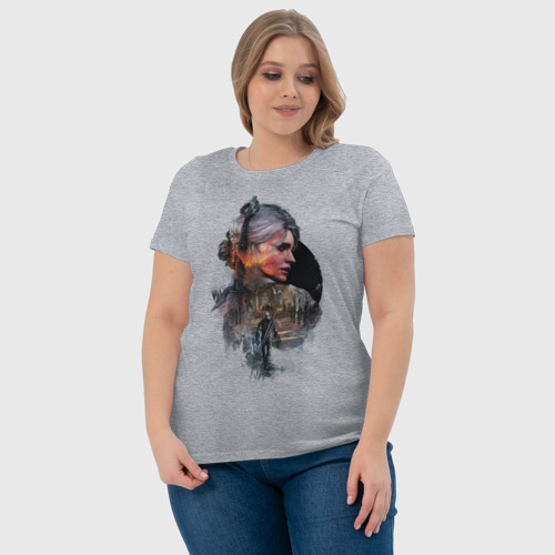 Женская футболка хлопок с принтом The Witcher 3, фото #4