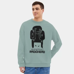 Мужской свитшот oversize без начеса хлопок Radiohead - фото 2