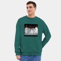Мужской свитшот oversize без начеса хлопок Radiohead - фото 2
