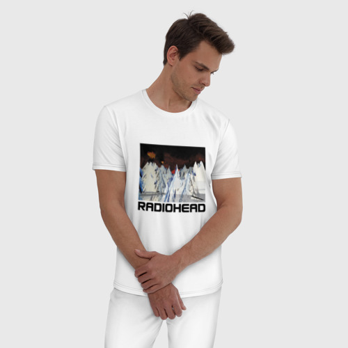 Мужская пижама хлопок с принтом Radiohead, фото на моделе #1
