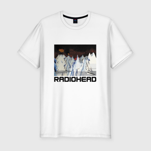 Мужская футболка хлопок Slim Radiohead, цвет белый