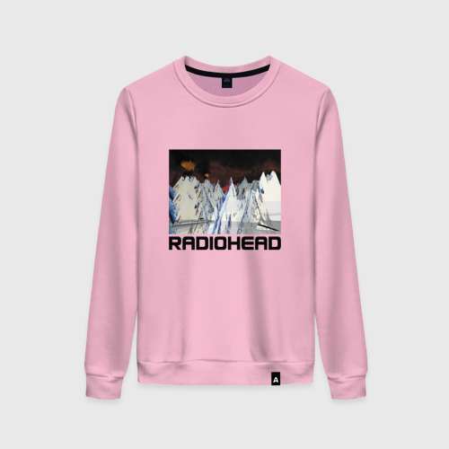 Женский свитшот хлопок Radiohead, цвет светло-розовый
