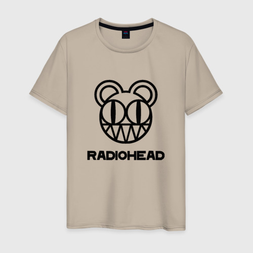 Мужская футболка хлопок Radiohead, цвет миндальный